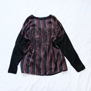 zara ⋆ striped + floral top